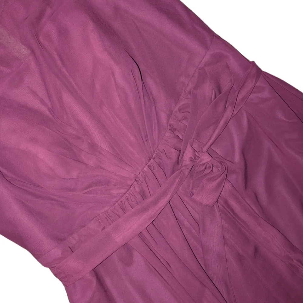 NWT Duntery Purple Chiffon Floor Length Bridesmaid Dress, Plus Size 24 - Picture 7 of 13